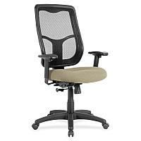 Eurotech Apollo High Back Synchro Task Chair Pumice Seat Color - Fabric Seat Material - 5-star Base - Forte Pumice - 1 Each (MTHB9445)