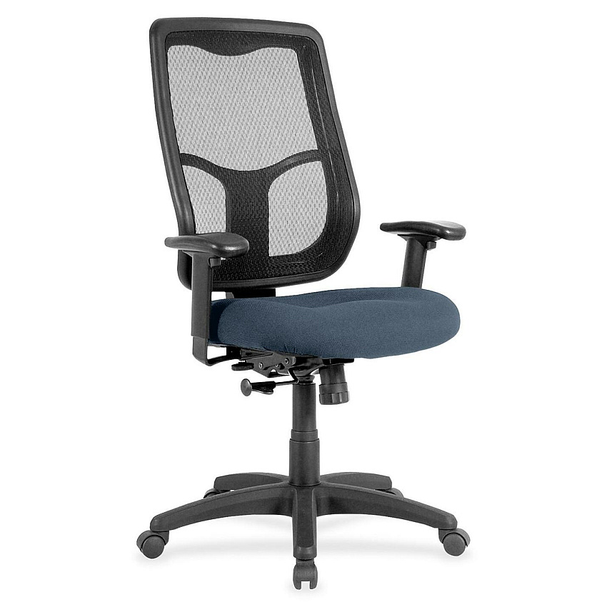 Eurotech Apollo High Back Synchro Task Chair Chesapeake Seat Color - Fabric Seat Material - 5-star Base - Shire Chesapeake - 1 Each (MTHB9484)