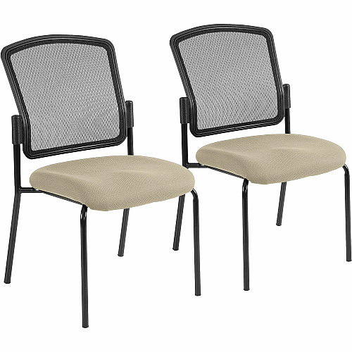 Eurotech Dakota 2 Guest Chair Travertine Seat Color - Fabric Seat Material - Steel Frame Material - Four-legged Base - Shire Travertine - 2 / Carton (701487)