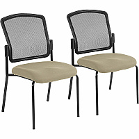 Eurotech Dakota 2 Guest Chair Pumice Seat Color - Fabric Seat Material - Steel Frame Material - Four-legged Base - Forte Pumice - 2 / Carton (701445)