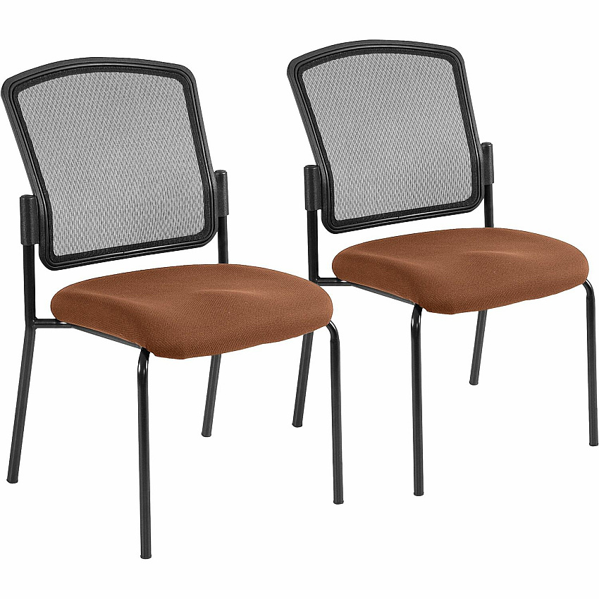 Eurotech Dakota 2 Guest Chair Nutmeg Seat Color - Fabric Seat Material - Steel Frame Material - Four-legged Base - Canyon Nutmeg - 2 / Carton (701430)