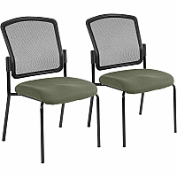 Eurotech Dakota 2 Guest Chair Sage Seat Color - Fabric Seat Material - Steel Frame Material - Four-legged Base - Shire Sage - 2 / Carton (701485)