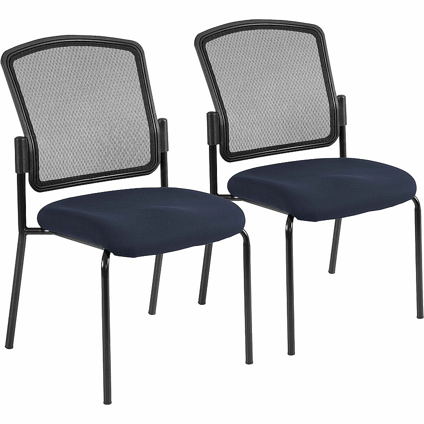 Eurotech Dakota 2 7014 Guest Chair Periwinkle Seat Color - Fabric Seat Material - Steel Frame Material - Four-legged Base - Insight Periwinkle Blue - 2 / Carton (701401)