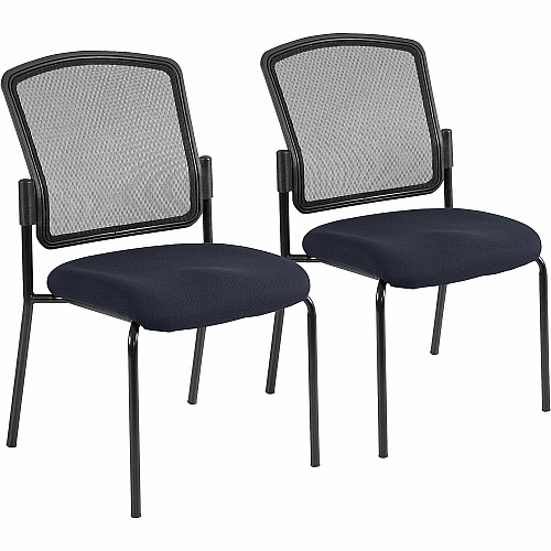 Eurotech Dakota 2 7014 Guest Chair Navy Seat Color - Fabric Seat Material - Steel Frame Material - Four-legged Base - Perfection Navy - 2 / Carton (701466)