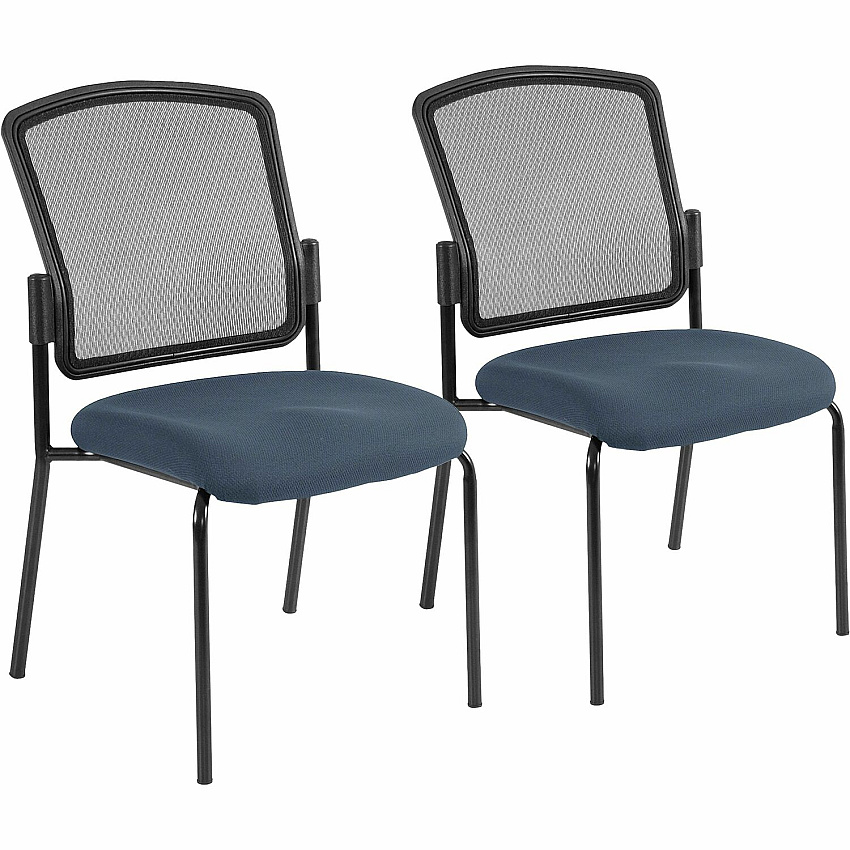 Eurotech Dakota 2 Guest Chair Chesapeake Seat Color - Fabric Seat Material - Steel Frame Material - Four-legged Base - Shire Chesapeake - 2 / Carton (701484)