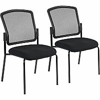 Eurotech Dakota 2 7014 Guest Chair Ebony Seat Color - Fabric Seat Material - Steel Frame Material - Four-legged Base - Insight Ebony - 2 / Carton (701449)