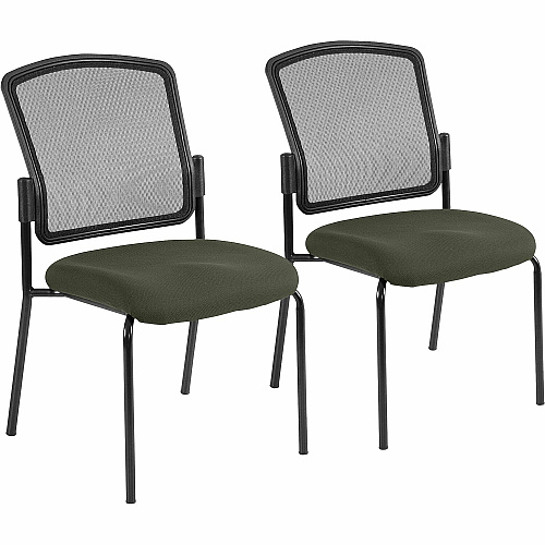 Eurotech Dakota 2 Guest Chair Olive Green Seat Color - Fabric Seat Material - Steel Frame Material - Four-legged Base - Perfection Olive Green - 2 / Carton (701467)
