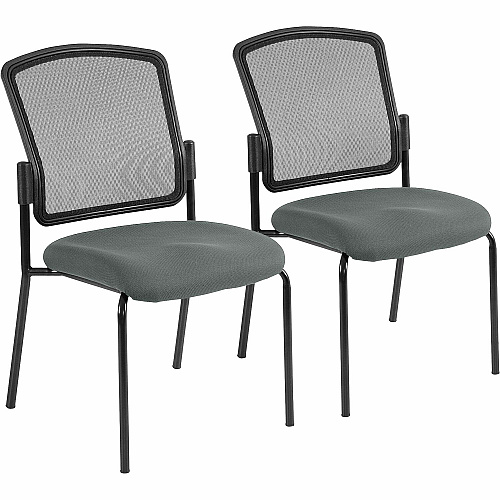 Eurotech Dakota 2 7014 Guest Chair Fog Seat Color - Fabric Seat Material - Steel Frame Material - Four-legged Base - Expo Fog - 2 / Carton (701432)