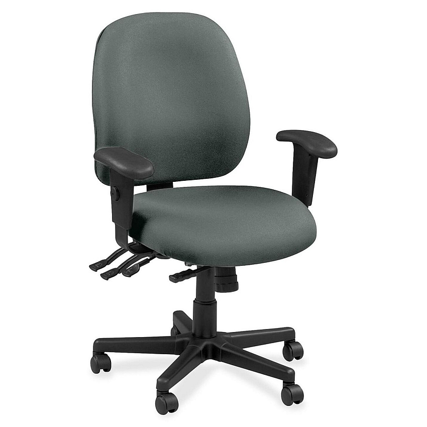 Eurotech 4x4 49802A Task Chair Fog Seat Color - Leather Seat Material - Fog Back Color - Leather Back Material - 5-star Base - Expo Fog - 1 Each (4980232)