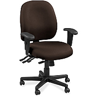 Eurotech 4x4 49802A Task Chair Fudge Seat Color - Leather Seat Material - Fudge Back Color - Leather Back Material - 5-star Base - Forte Fudge - 1 Each (4980241)