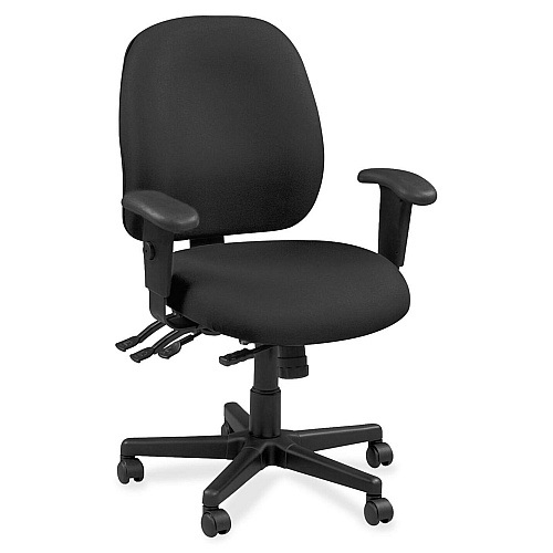 Eurotech 4x4 49802A Task Chair Tuxedo Seat Color - Leather Seat Material - Tuxedo Back Color - Leather Back Material - 5-star Base - Expo Tuxedo - 1 Each (4980235)
