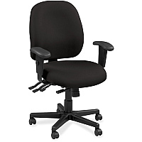 Eurotech 4x4 49802A Task Chair Black Seat Color - Leather Seat Material - Black Back Color - Leather Back Material - 5-star Base - Perfection Black - 1 Each (4980263)