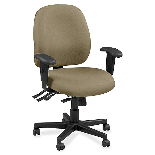 Eurotech 4x4 49802A Task Chair Latte Seat Color - Leather Seat Material - Latte Back Color - Leather Back Material - 5-star Base - Expo Latte - 1 Each (4980233)