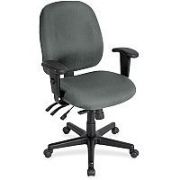 Eurotech 4x4 498SL Task Chair Fog Seat Color - Fabric Seat Material - Fog Back Color - Fabric Back Material - 5-star Base - Expo Fog - 1 Each (498SL32)