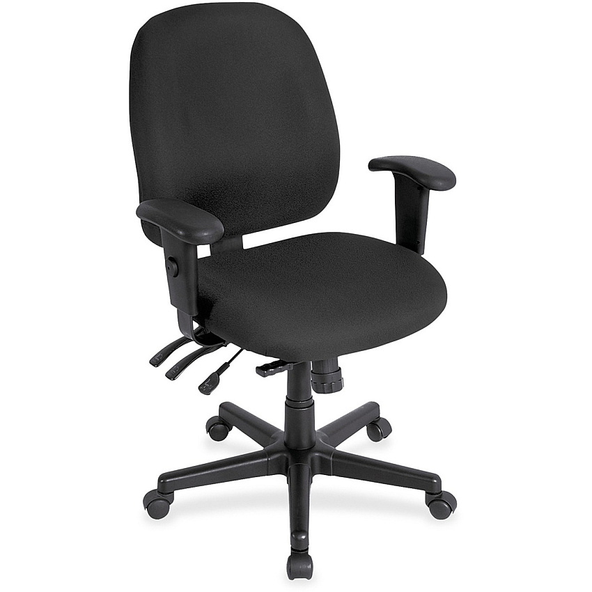 Eurotech 4x4 498SL Task Chair Tuxedo Seat Color - Fabric Seat Material - Tuxedo Back Color - Fabric Back Material - 5-star Base - Expo Tuxedo - 1 Each (498SL35)