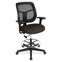 Eurotech Apollo DFT9800 Drafting Stool Pepper Seat Color - Fabric Seat Material - 5-star Base - Fuse Pepper - 1 Each (DFT9804)