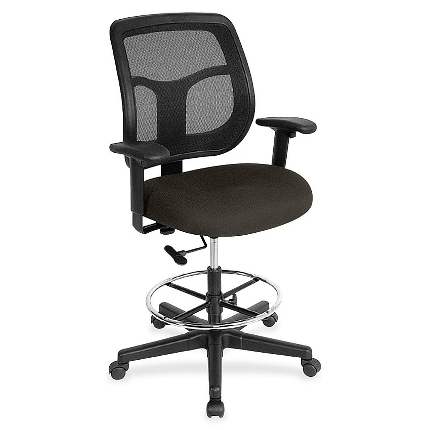 Eurotech Apollo DFT9800 Drafting Stool Pepper Seat Color - Fabric Seat Material - 5-star Base - Fuse Pepper - 1 Each (DFT9804)