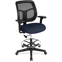 Eurotech Apollo DFT9800 Drafting Stool Cadet Seat Color - Fabric Seat Material - 5-star Base - Forte Cadet - 1 Each (DFT9843)