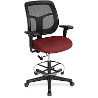 Eurotech Apollo DFT9800 Drafting Stool Festive Seat Color - Fabric Seat Material - 5-star Base - Expo Festive - 1 Each (DFT9831)