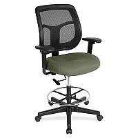 Eurotech Apollo DFT9800 Drafting Stool Sage Seat Color - Fabric Seat Material - 5-star Base - Shire Sage - 1 Each (DFT9885)