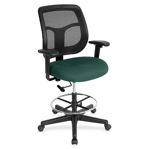 Eurotech Apollo DFT9800 Drafting Stool Chive Seat Color - Fabric Seat Material - 5-star Base - Forte Chive - 1 Each (DFT9842)