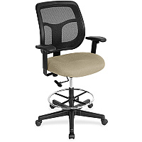 Eurotech Apollo DFT9800 Drafting Stool Pumice Seat Color - Fabric Seat Material - 5-star Base - Forte Pumice - 1 Each (DFT9845)