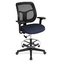 Eurotech Apollo DFT9800 Drafting Stool Periwinkle Seat Color - Fabric Seat Material - 5-star Base - Insight Periwinkle Blue - 1 Each (DFT9801)