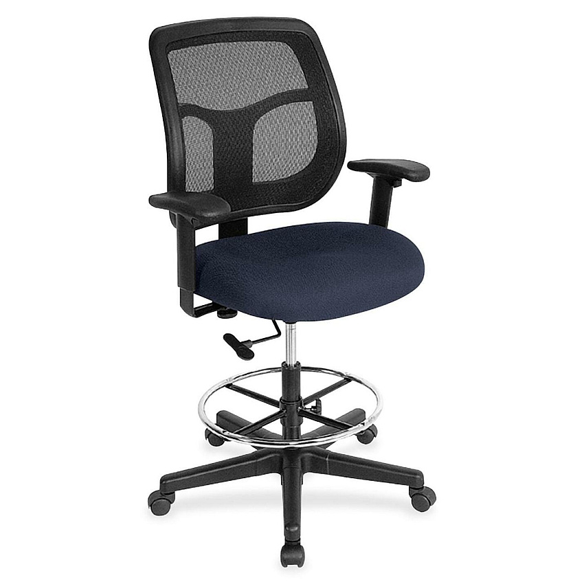 Eurotech Apollo DFT9800 Drafting Stool Periwinkle Seat Color - Fabric Seat Material - 5-star Base - Insight Periwinkle Blue - 1 Each (DFT9801)