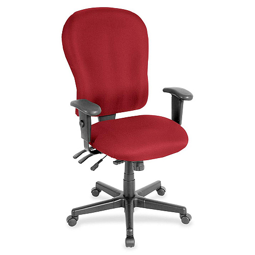 Eurotech 4x4 XL FM4080 High Back Real Red Seat Color - Fabric Seat Material - Real Red Back Color - Fabric Back Material - 5-star Base - Insight Real Red - 1 Each (FM408002)