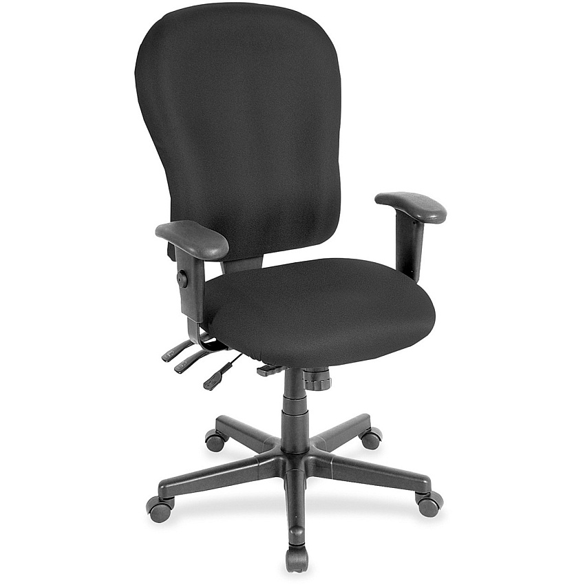 Eurotech 4x4xl High Back Task Chair Tuxedo Seat Color - Fabric Seat Material - Tuxedo Back Color - Fabric Back Material - 5-star Base - Expo Tuxedo - 1 Each (FM408035)