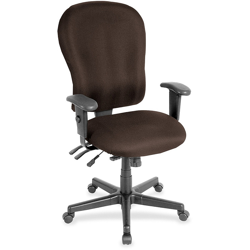 Eurotech 4x4xl High Back Task Chair Fudge Seat Color - Fabric Seat Material - Fudge Back Color - Fabric Back Material - 5-star Base - Forte Fudge - 1 Each (FM408041)