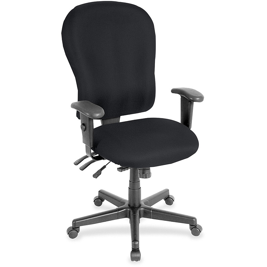 Eurotech 4x4xl High Back Task Chair Ebony Seat Color - Fabric Seat Material - Ebony Back Color - Fabric Back Material - 5-star Base - Insight Ebony - 1 Each (FM408049)