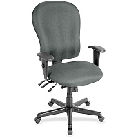 Eurotech 4x4xl High Back Task Chair Fog Seat Color - Fabric Seat Material - Fog Back Color - Fabric Back Material - 5-star Base - Expo Fog - 1 Each (FM408032)