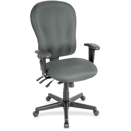 Eurotech 4x4xl High Back Task Chair Fog Seat Color - Fabric Seat Material - Fog Back Color - Fabric Back Material - 5-star Base - Expo Fog - 1 Each (FM408032)