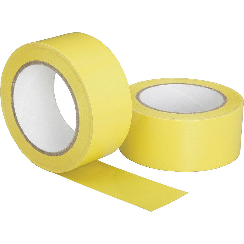 SKILCRAFT Floor Safety Marking Tape 36 yd Length x 2" Width - 3" Core - Plastic, Vinyl - Rubber Backing - 1 / Roll - Yellow (7510016174257)