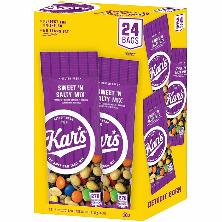 Kar's Sweet 'N Salty Mix Sweet and Salty, Mixed Nut - 1 Serving Bag - 2 oz - 24 / Box (SN08387)