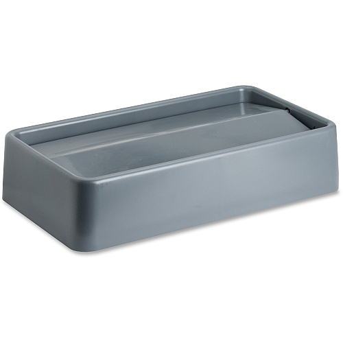 Genuine Joe Space-Saving Container Swing Lid Rectangular - Gray - 1 Each (GJO02343)