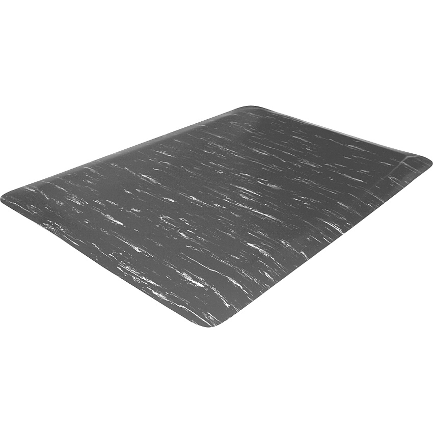 Genuine Joe Marble Top Anti-fatigue Mats Office, Industry, Airport, Bank, Copier, Teller Station, Service Counter, Assembly Line - 24" Width x 36" Depth x 0.500" Thickness - High Density Foam (HDF) - Gray Marble - 1 Each (GJO71210)