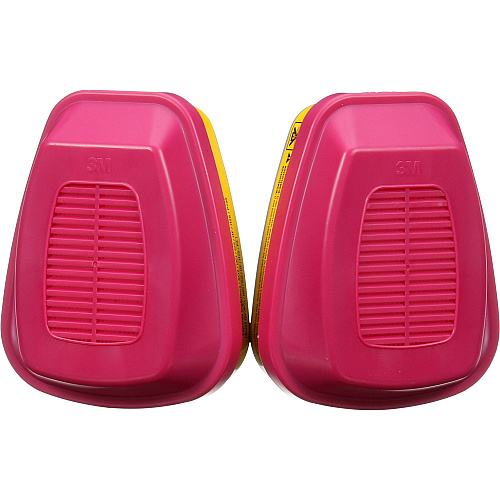 Tekk Protection Multipurpose Respirator Replacement Cartridges Liquid, Gases, Vapor Protection - Pink - 2 / Pack (60923HB1C)