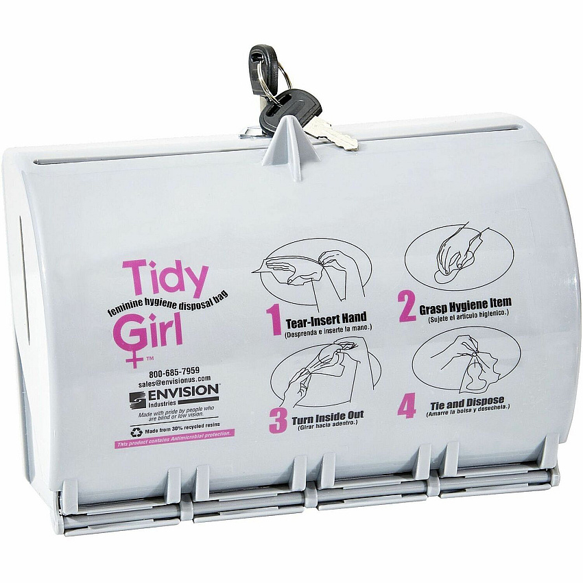 Stout Tidy Girl Feminine Hygiene Bags Dispenser Smoke Gray - ABS Resin - 1 Each (TGUDP)