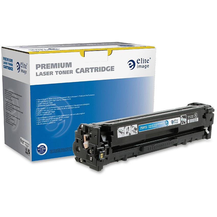 Elite Image Remanufactured Laser Toner Cartridge - Alternative for HP 131A (CF210A) - Black - 1 Each 1600 Pages (75915)