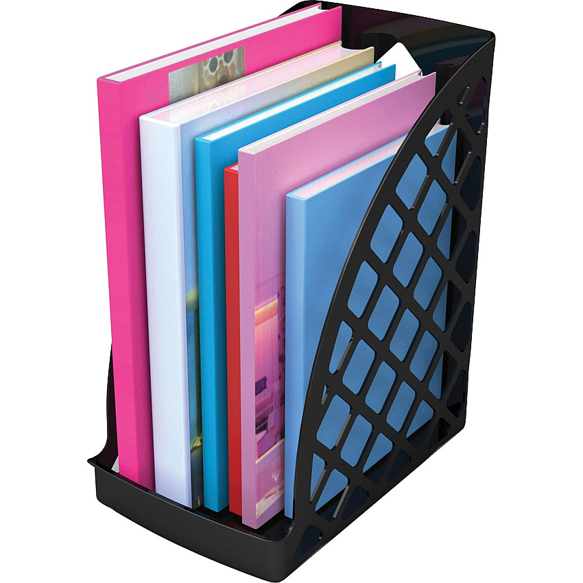 Deflecto Sustainable Office Magazine File Black - 1 Each (34904)