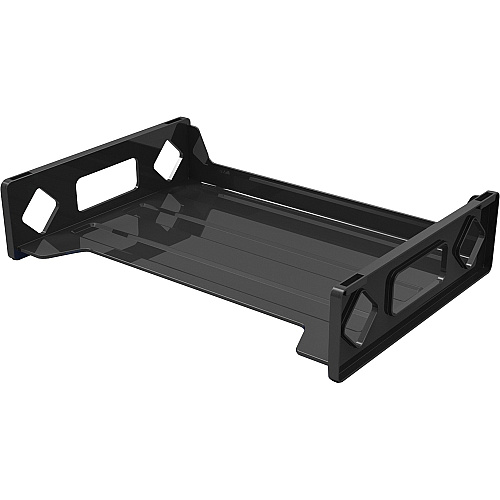 Deflecto Sustainable Office Stackable Desk Tray 2.75" Height x 13" Width x 9" Depth - Desktop - Durable, Stackable - 30% Recycled - Black - Plastic - 1 Each (391104)
