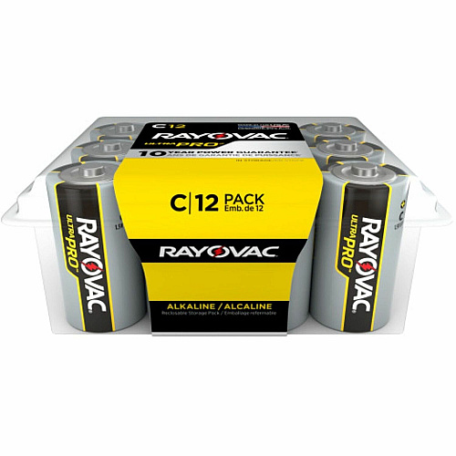 Rayovac Ultra Pro Alkaline C Batteries For Multipurpose - C - 1.5 V DC - 12 / Pack (ALC12PPJ)