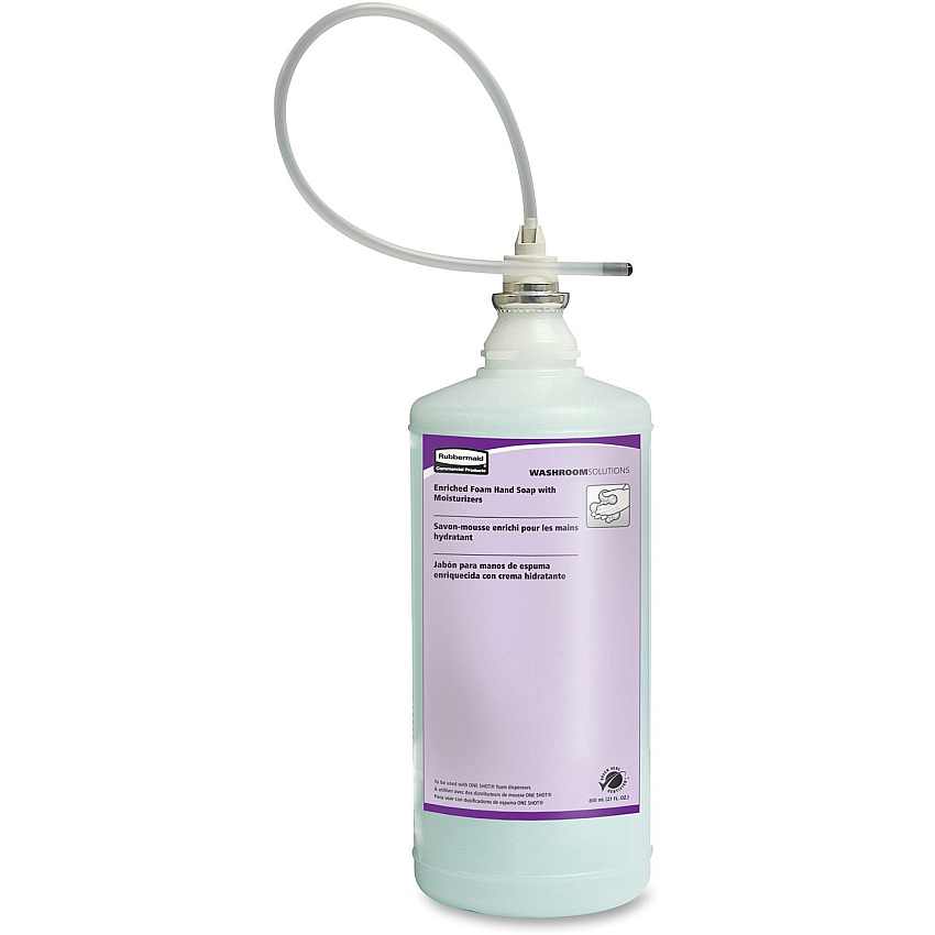 Rubbermaid Commercial Enriched Lotion Hand Soap Refill Light Passion Flower Scent - 27.05 fl oz - Hand - Moisturizing - White - Dye-free - 4 / Carton (FG4013111)