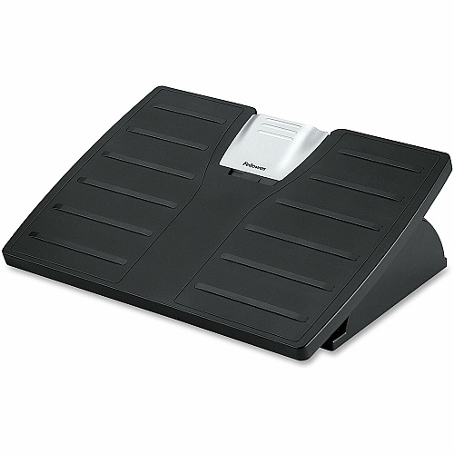 Fellowes Office Suites&trade; Adjustable Footrest 30&deg; Tilt - Black, Silver - 1 Each (8032201)