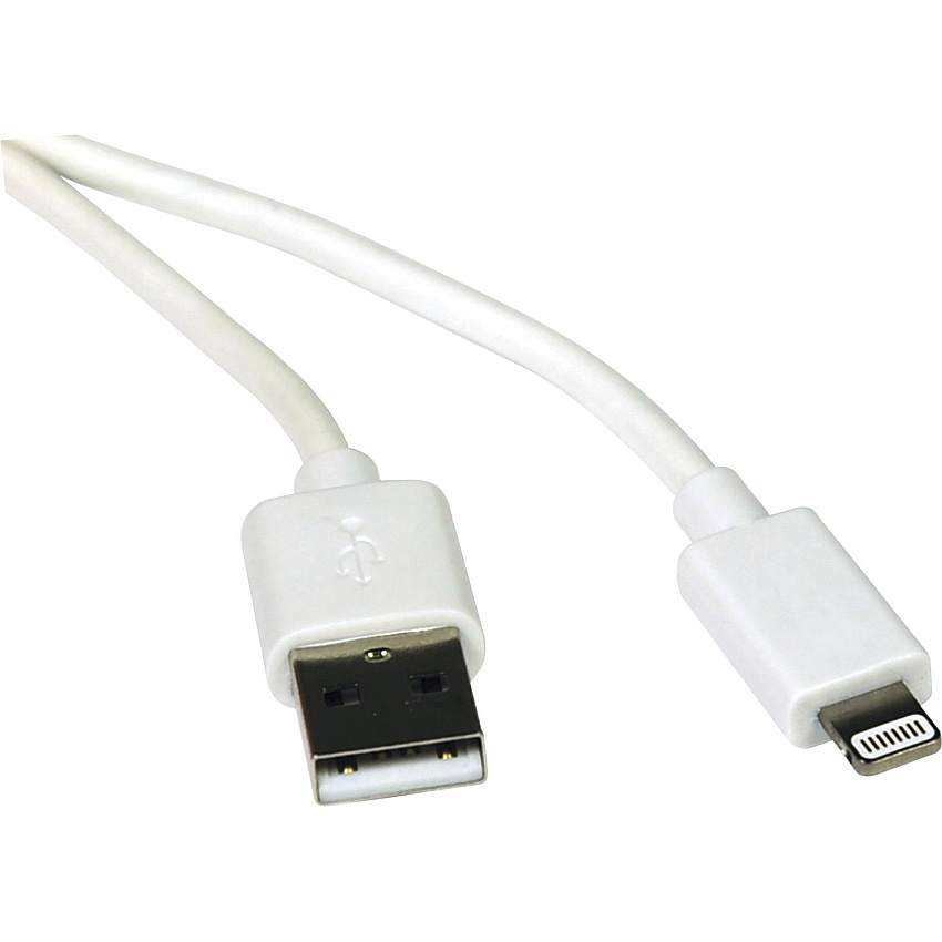 Eaton Tripp Lite Series USB-A to Lightning Sync/Charge Cable (M/M) - MFi Certified, White, 3 ft. (0.9 m) 3 ft Lightning/USB Data Transfer Cable for iPad, iPhone, iPod - First End: 1 x USB Type A - Male - Second End: 1 x Lightning - Male - MFI  (M100003WH)
