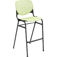 KFI Barstool with Polypropylene Seat and Back Lime Green Seat Color - Polypropylene Seat Material - Lime Green Back Color - Polypropylene Back Material - Silver Frame Color - 1 Each (BR2300P14)