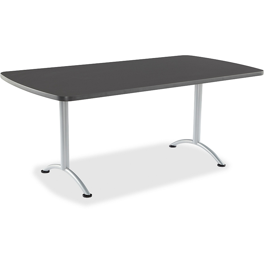 Iceberg Arc Fixed Height Table 36X72 Rectangular, Graphite Rectangle Top - 72" Table Top Length x 36" Table Top Width - Assembly Required - Graphite - 1 Each (69227)