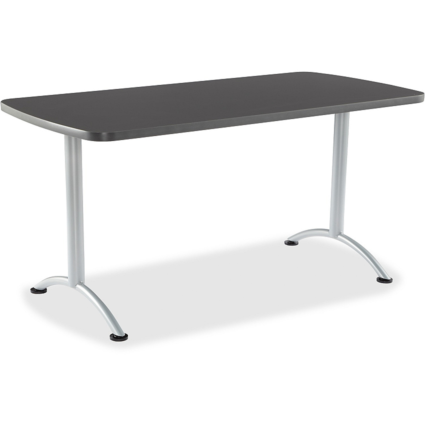 Iceberg Utility Table Rectangle Top - 60" Table Top Length x 30" Table Top Width - Assembly Required - Graphite - 1 Each (69217)